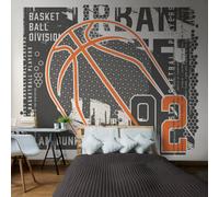 Origin Murals Modern Basketball Black Paste The Wall Mural 350Cm Wide X 280M High