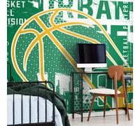 Origin Murals Modern Basketball Green Paste The Wall Mural 350Cm Wide X 280M High