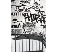 Origin Murals Mono Graffiti Wall Mural in White Origin Murals White