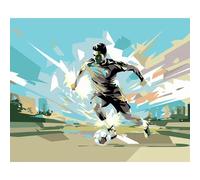 Origin Murals Mural Football Player Abstract Landscape Medium Mural MUR319M