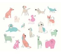 Origin Murals Mural Happy Dogs Medium MUR232M