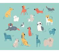 Origin Murals Mural Happy Dogs Medium MUR235M