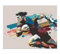 Origin Murals Mural Rugby Player in Graphic Style Large Mural MUR329L