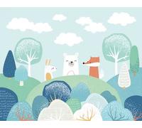 Origin Murals Mural Woodland Friends Medium MUR221M