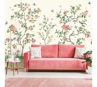 Origin Murals Oriental Flower Tree Cream Wall Mural