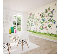 Origin Murals Oriental Flower Tree Ivory Matt Smooth Paste The Wall Mural 350Cm Wide X 280Cm High