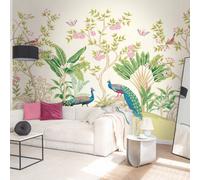 Origin Murals Peacock Garden Matt Smooth Paste The Wall Mural 300Cm Wide X 240Cm High