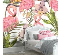 Origin Murals Pink Tropical Flamingo Matt Smooth Paste The Wall Mural 350Cm Wide X 280Cm High