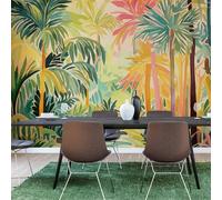 Origin Murals Pretty Palms Emerald Green Wall Mural