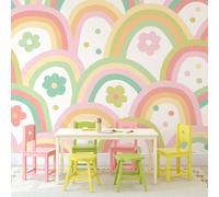 Origin Murals Rainbow Wobble Apple Green Matt Smooth Paste The Wall Mural 350Cm Wide X 280Cm High