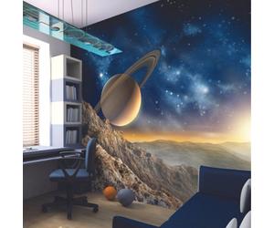 Origin Murals Saturn Planet In Space Galaxy Matt Smooth Paste The Wall Mural 350Cm Wide X 280Cm High