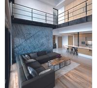 Origin Murals Scratched Metal Wall Mural - Grey - Large - W350cm x H280cm