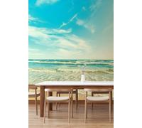Origin Murals Seashore Wall Mural in Blue | Size: Large Origin Murals Blue Large