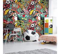 Origin Murals Sports Graffiti Red Repeatable Wall Mural