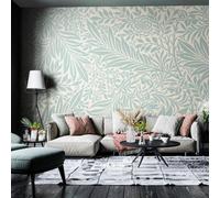 Origin Murals Trailing Ferns - Duck Egg Matt Smooth Paste The Wall Mural 350Cm Wide X 280Cm High