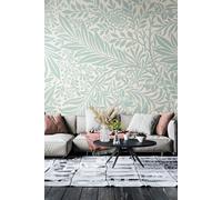 Origin Murals Trailing Ferns Wall Mural in Duck Egg Blue | Size: W300 cm x H240 cm Origin Murals Duck Egg Blue W300 cm x H240 cm