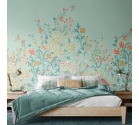 Origin Murals Trailing Lily - Duck Egg Blue Matt Smooth Paste The Wall Mural 350Cm Wide X 280Cm High