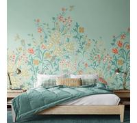 Origin Murals Trailing Lily - Duck Egg Blue - Medium - W300cm x H240cm