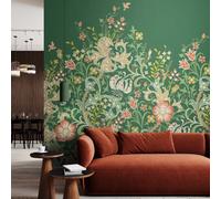 Origin Murals Trailing Lily - Forest Green Matt Smooth Paste The Wall Mural 350Cm Wide X 280Cm High