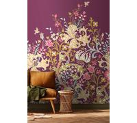 Origin Murals Trailing Lily Wall Mural in Aubergine | Size: W300 cm x H240 cm Origin Murals Aubergine W300 cm x H240 cm