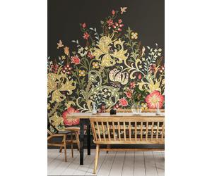 Origin Murals Trailing Lily Wall Mural in Black | Size: W350 cm x H280 cm Origin Murals Black W350 cm x H280 cm