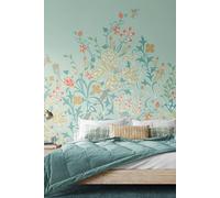 Origin Murals Trailing Lily Wall Mural in Duck Egg Blue | Size: W300 cm x H240 cm Origin Murals Duck Egg Blue W300 cm x H240 cm