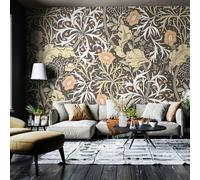 Origin Murals Trailing Seaweed Garden - Charcoal - Large - W350cm x H280cm