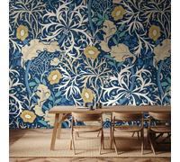 Origin Murals Trailing Seaweed Garden - Ink And Petrol Matt Smooth Paste The Wall Mural 350Cm Wide X 280Cm High