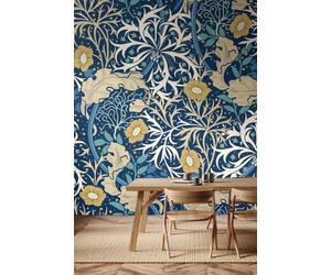 Origin Murals Trailing Seaweed Garden Wall Mural in Dark Blue | Size: W300 cm x H240 cm Origin Murals Dark Blue W300 cm x H240 cm