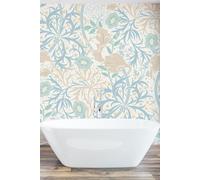 Origin Murals Trailing Seaweed Garden Wall Mural in Pale Blue | Size: W350 cm x H280 cm Origin Murals Pale Blue W350 cm x H280 cm