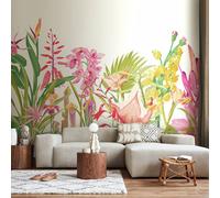 Origin Murals Tropical Foliage Rose Pink Wall Mural