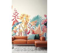 Origin Murals Tropical Foliage Wall Mural in Blue | Size: W300 cm x H240 cm Origin Murals Blue W300 cm x H240 cm