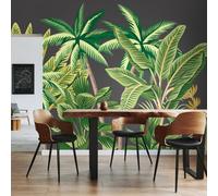 Origin Murals Tropical Palm Trees Black Matt Smooth Paste The Wall 350Cm Wide X 280Cm High
