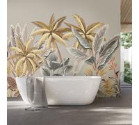 Origin Murals Tropical Palm Trees Grey Matt Smooth Paste The Wall 300Cm Wide X 240Cm High