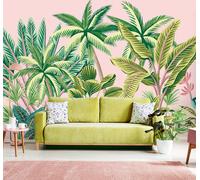 Origin Murals Tropical Palm Trees Pink Matt Smooth Paste The Wall 350Cm Wide X 280Cm High