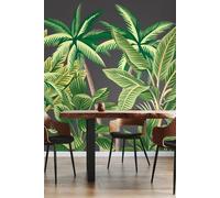 Origin Murals Tropical Palm Trees Wall Mural in Black | Size: W300 cm x H240 cm Origin Murals Black W300 cm x H240 cm