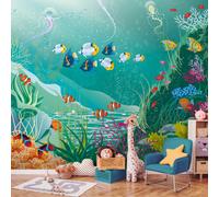 Origin Murals Under The Sea Adventure Jade Green Paste The Wall Mural 350Cm Wide X 280Cm High