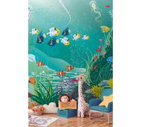 Origin Murals Under The Sea Adventure Wall Mural in Jade | Size: W300 cm x H240 cm Origin Murals Jade W300 cm x H240 cm