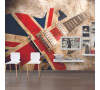 Origin Murals Union Jack Rock Guitar Matt Smooth Paste The Wall Mural 300Cm Wide X 240Cm High