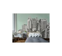 Origin Murals Urban City Skyscrapers Matt Smooth Paste the Wall Mural in Mint | Size: W300 cm x H240 cm Origin Murals Mint W300 cm x H240 cm