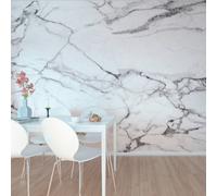 Origin Murals White Marble Matt Smooth Paste The Wall Mural 350Cm Wide X 280Cm High