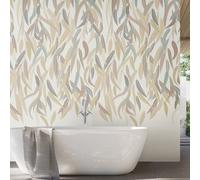 Origin Murals Willow Leaf Vine Linen - 3 Drop Repeatable Wall Mural