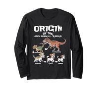 Origin Of Jack Russells Terrier Evolution History Dog Lover Long Sleeve T-Shirt