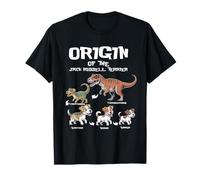 Origin Of Jack Russells Terrier Evolution History Dog Lover T-Shirt