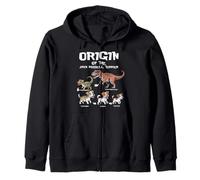 Origin Of Jack Russells Terrier Evolution History Dog Lover Zip Hoodie