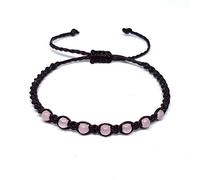 Origin Siam Handmade Gemstone Beaded Woven Bracelet | Bead Stone Healing, Chakra, Protection, Energy Wristband | Adjustable Size Unisex for Men and Women (Rose Quartz)