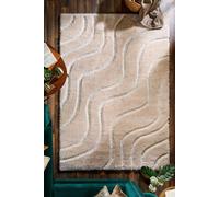 Origin Soft Carved Wave Cream in Natural | Size: 80 cm x 150 cm Origin Natural 80 cm x 150 cm