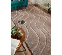 Origin Soft Carved Wave Beige/Cream in Beige | Size: 120 cm x 170 cm Origin Beige 120 cm x 170 cm