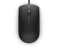 Dell KIT MSE USB EM RT MS116 LTON B MS116, Ambidextrous, Optical, 2V5MN (MS116, Ambidextrous, Optical, USB Type-A, 1000 DPI, Black)