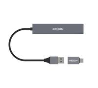 Origin Storage Origin 4 Ports - 4 USB3.2 Gen 1 Hub with dual connector